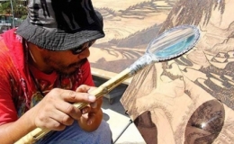 Ấn tượng với những bức tranh si&ecirc;u độc được vẽ bằng... &aacute;nh s&aacute;ng mặt trời