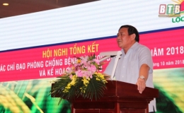 Tổng kết c&ocirc;ng t&aacute;c chỉ đạo ph&ograve;ng chống bệnh l&ugrave;n sọc đen hại l&uacute;a năm 2018