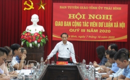 Giao ban cộng t&aacute;c vi&ecirc;n dư luận x&atilde; hội qu&yacute; III/2020