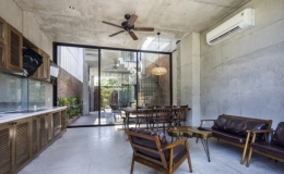 Những mẫu ph&ograve;ng kh&aacute;ch Việt sử dụng b&ecirc; t&ocirc;ng mộc