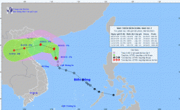Tin b&atilde;o tr&ecirc;n biển Đ&ocirc;ng (Cơn b&atilde;o số 7) hồi 10h ng&agrave;y 08/10/2021