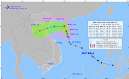 Tin b&atilde;o tr&ecirc;n biển Đ&ocirc;ng (Cơn b&atilde;o số 7) hồi 13h ng&agrave;y 08/10/2021
