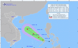 Tin về v&ugrave;ng &aacute;p thấp tr&ecirc;n biển Đ&ocirc;ng