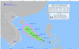 Tin về v&ugrave;ng &aacute;p thấp tr&ecirc;n biển Đ&ocirc;ng
