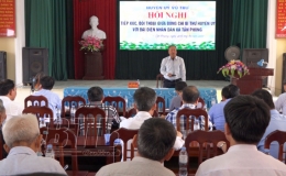 Đồng ch&iacute; B&iacute; thư Huyện ủy Vũ Thư đối thoại trực tiếp với nh&acirc;n d&acirc;n x&atilde; T&acirc;n Phong