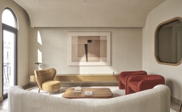 Căn hộ tối giản với nội thất gỗ, vải t&aacute;i chế