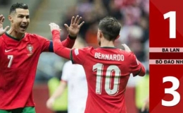 Kết quả b&agrave;n thắng Ba Lan vs Bồ Đ&agrave;o Nha: 1-3 (V&ograve;ng bảng Nations League 2024/25)