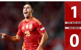 Kết quả b&agrave;n thắng T&acirc;y Ban Nha vs Đan Mạch: 1-0 (V&ograve;ng bảng Nations League 2024/25)
