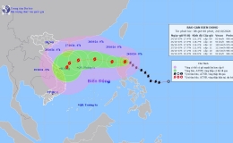 Tin b&atilde;o gần biển Đ&ocirc;ng (Cơn b&atilde;o Trami)