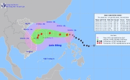 Tin b&atilde;o gần biển Đ&ocirc;ng (Cơn b&atilde;o Trami)
