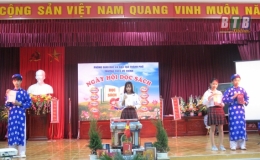 Trường THCS Vũ Ch&iacute;nh tổ chức điểm Ng&agrave;y hội đọc s&aacute;ch 