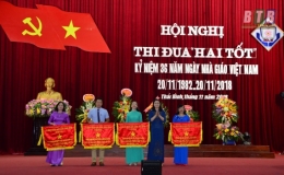 Ng&agrave;nh Gi&aacute;o dục v&agrave; Đ&agrave;o tạo tổ chức hội nghị thi đua "Hai tốt&rdquo; v&agrave; kỷ niệm 36 năm ng&agrave;y Nh&agrave; gi&aacute;o Việt Nam