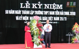 Trường THPT Nam Tiền Hải kỷ niệm 50 năm th&agrave;nh lập  