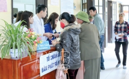 X&acirc;y dựng m&ocirc;i trường kh&ocirc;ng kh&oacute;i thuốc l&aacute; tại Bệnh viện Đa khoa Quỳnh Phụ