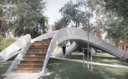 Cầu in 3D gh&eacute;p từ những khối b&ecirc; t&ocirc;ng 500 lớp