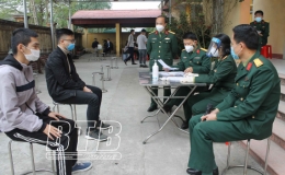 Vũ Thư tổ chức kh&aacute;m tuyển nghĩa vụ qu&acirc;n sự năm 2022