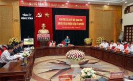Đo&agrave;n c&ocirc;ng t&aacute;c của Ban Tổ chức Trung ương l&agrave;m việc tại Ninh B&igrave;nh