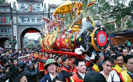 Độc đ&aacute;o đ&igrave;nh v&agrave; lễ hội l&agrave;ng Mi&ecirc;ng Hạ (H&agrave; Nội)