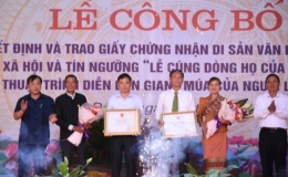 Hai di sản của tỉnh Điện Bi&ecirc;n được trao bằng Di sản văn h&oacute;a phi vật thể quốc gia