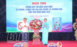 Hội thi chung kết t&igrave;m hiểu kiến thức về ph&ograve;ng, chống t&aacute;c hại của thuốc l&aacute; trường học tỉnh năm 2023