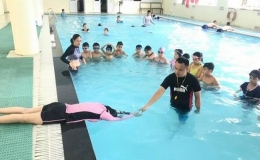 Tỷ lệ học sinh biết bơi mới đạt 33,59%
