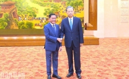 Ủy vi&ecirc;n trưởng Nh&acirc;n đại to&agrave;n quốc Trung Quốc Triệu Lạc Tế hội kiến với Đo&agrave;n đại biểu Đảng Cộng sản Việt Nam