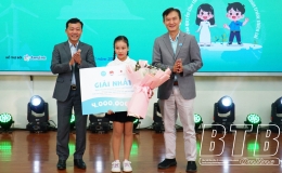 Học sinh Th&aacute;i B&igrave;nh đạt giải nhất cuộc thi "H&ugrave;ng biện tiếng Anh cho trẻ em về ph&ograve;ng, chống thi&ecirc;n tai v&agrave; th&iacute;ch ứng biến đổi kh&iacute; hậu 2024"