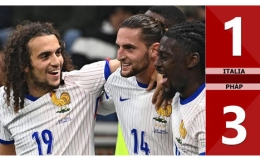 Kết quả b&agrave;n thắng Italia vs Ph&aacute;p: 1-3 (V&ograve;ng bảng Nations League 2024/25)