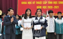 6 dự &aacute;n đạt giải nhất cuộc thi khoa học kỹ thuật cấp tỉnh của học sinh trung học