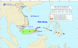 Tin &aacute;p thấp nhiệt đới tr&ecirc;n biển Đ&ocirc;ng (Suy yếu từ cơn b&atilde;o số 14) 