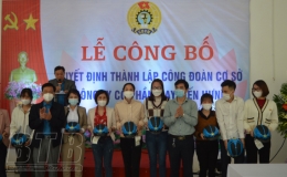 Ra mắt c&ocirc;ng đo&agrave;n cơ sở C&ocirc;ng ty Cổ phần May Tiến Hưng