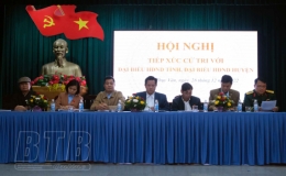  Đại biểu HĐND tỉnh tiếp x&uacute;c cử tri tại huyện Th&aacute;i Thụy