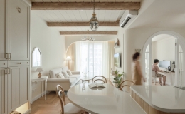 Căn hộ 82m2 lấy cảm hứng từ nh&agrave; gỗ tr&ecirc;n thảo nguy&ecirc;n