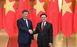 Chủ tịch Quốc hội Vương Đ&igrave;nh Huệ hội kiến Tổng B&iacute; thư, Chủ tịch nước Trung Quốc Tập Cận B&igrave;nh