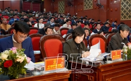 HĐND huyện Th&aacute;i Thụy kh&oacute;a XX, nhiệm kỳ 2021 - 2026 khai mạc kỳ họp thứ bảy