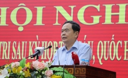 Ph&oacute; Chủ tịch Thường trực Quốc hội Trần Thanh Mẫn tiếp x&uacute;c cử tri tại Hậu Giang