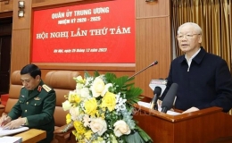 Tổng B&iacute; thư Nguyễn Ph&uacute; Trọng chủ tr&igrave; Hội nghị Qu&acirc;n ủy Trung ương