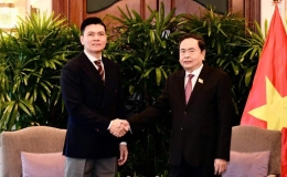 Chủ tịch Quốc hội Trần Thanh Mẫn tiếp l&atilde;nh đạo Tập đo&agrave;n Sembcorp