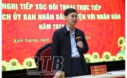  Đồng ch&iacute; Ph&oacute; B&iacute; thư Huyện ủy, Chủ tịch UBND huyện Kiến Xương tiếp x&uacute;c, đối thoại với nh&acirc;n d&acirc;n năm 2024