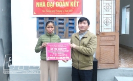 Tiền Hải: Kh&aacute;nh th&agrave;nh nh&agrave; đại đo&agrave;n kết cho hộ ngh&egrave;o tại x&atilde; V&acirc;n Trường