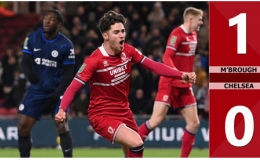 B&agrave;n thắng M'brough vs Chelsea: 1-0 (B&aacute;n kết lượt đi League Cup 2023/24)