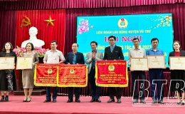 Li&ecirc;n đo&agrave;n Lao động huyện Vũ Thư: Kết nạp mới 1.152 đo&agrave;n vi&ecirc;n c&ocirc;ng đo&agrave;n trong năm 2023 