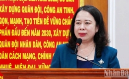 Ph&oacute; Chủ tịch nước thăm, ch&uacute;c Tết C&ocirc;ng an tỉnh Long An