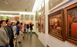 Trưng b&agrave;y 100 t&aacute;c phẩm hội họa đặc sắc về di sản văn h&oacute;a Việt Nam