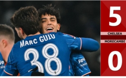 Kết quả b&agrave;n thắng Chelsea vs Morecambe: 5-0 (V&ograve;ng 3 FA Cup 2024/25)