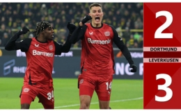 Kết quả b&agrave;n thắng Dortmund vs Leverkusen: 2-3 (V&ograve;ng 16 Bundesliga 2024/25)