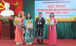 Th&agrave;nh phố Th&aacute;i B&igrave;nh: Tuy&ecirc;n dương học sinh giỏi lớp 9 cấp tỉnh năm học 2024 - 2025
