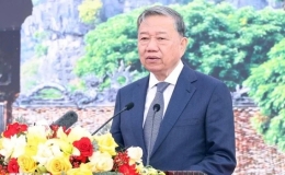 Tổng B&iacute; thư T&ocirc; L&acirc;m dự Lễ ph&aacute;t động Tết trồng c&acirc;y tại Ninh B&igrave;nh