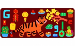 Google thay ảnh mừng xu&acirc;n Nh&acirc;m Dần 2022 tại Việt Nam