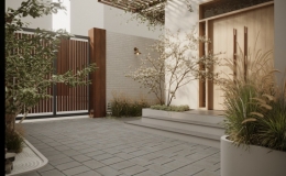 Ng&ocirc;i nh&agrave; lẩn khuất giữa phố thị ồn &agrave;o với s&acirc;n vườn y&ecirc;n tĩnh